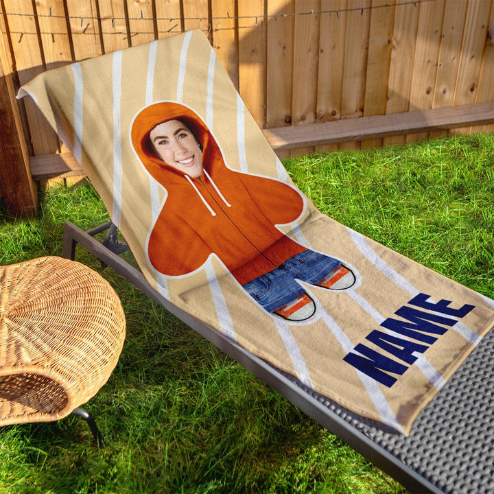 Personalised Hoodie Mini Me Beach Towel