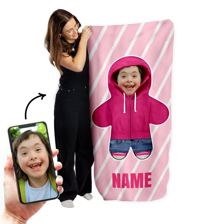 Personalised Hoodie Mini Me Beach Towel