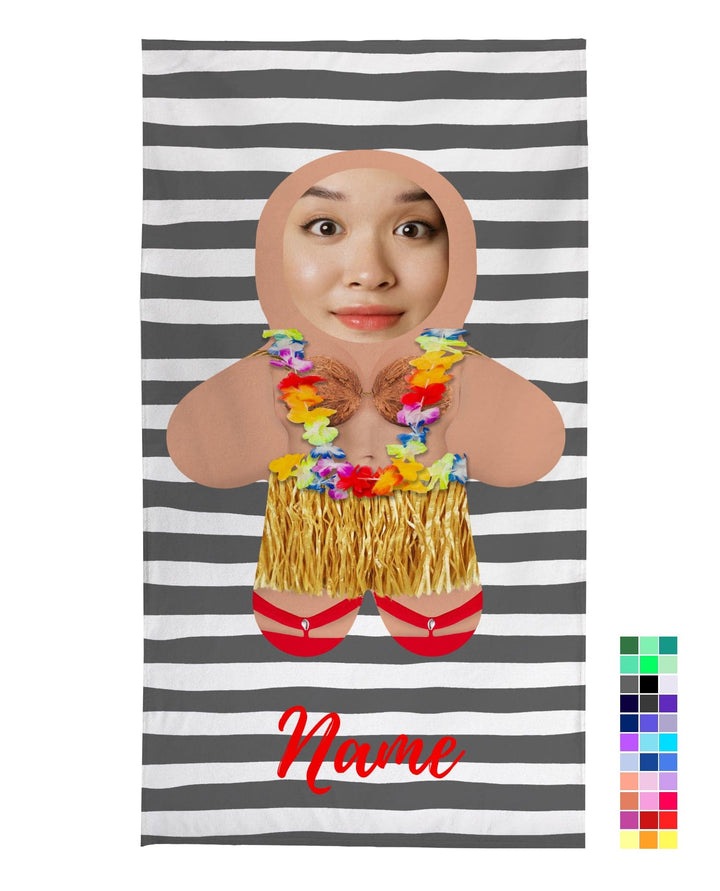 Personalised Beach Towel - Mini Me - Hula Babe