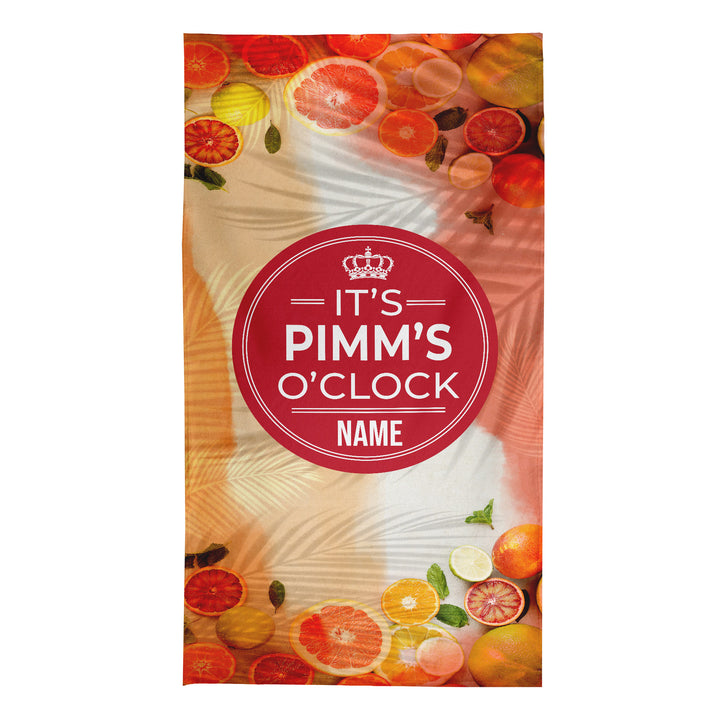 Pimm's Fruit O'clock - Personalised Beach Towel - 150CM X 75CM