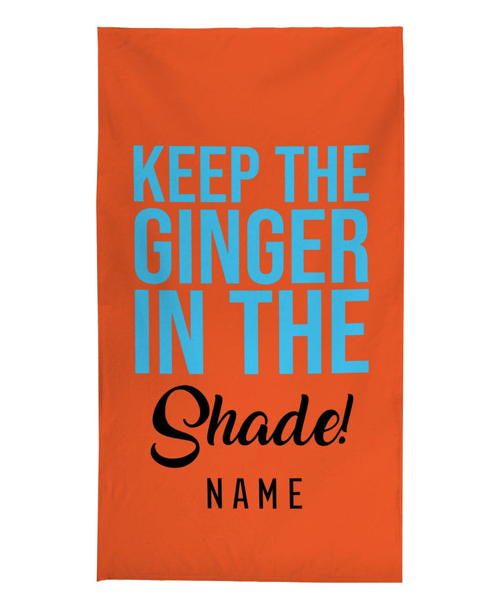 Personalised Beach Towel - KEEP THE GINGER IN THE SHADE