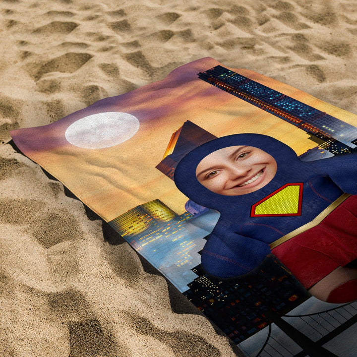 Personalised Superwomen In The City - Mini Me - Custom Beach Towel