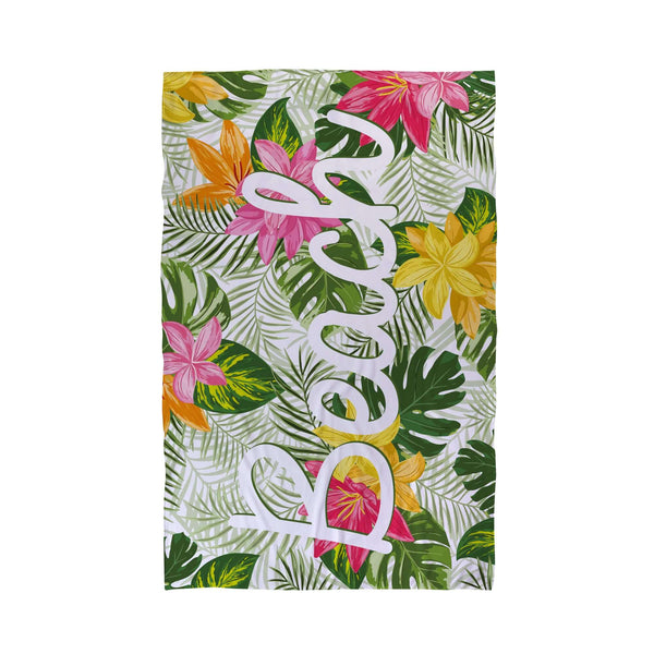 Personalised Floral Beach Towel UK | Large Towel