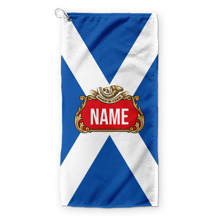 Personalised Beer Label - Scotland - Golf Towel