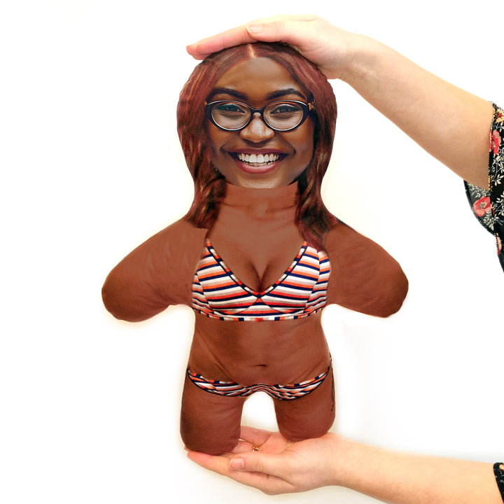 Bikini Real - Stripes - Choose Your Hair - Personalised Mini Me Doll