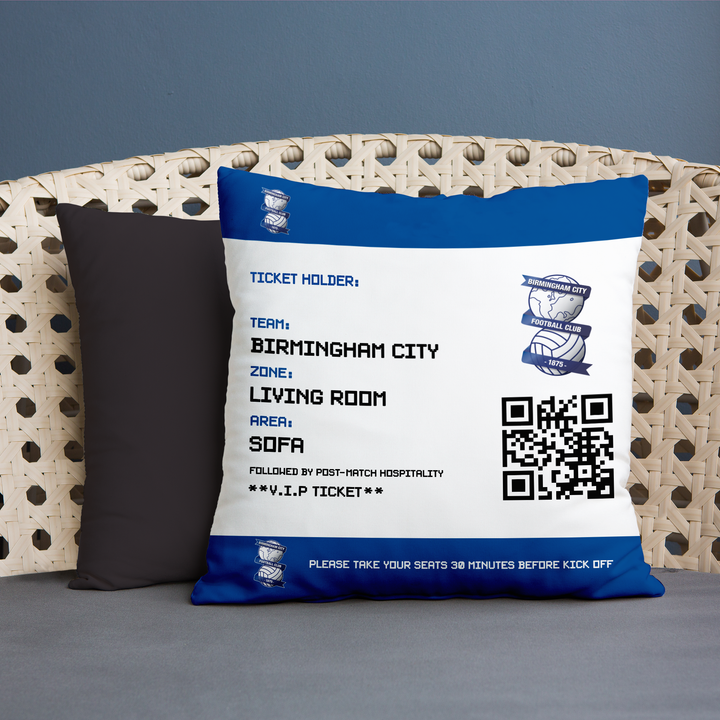 Birmingham City FC - Football Day Ticket 45cm Cushion - Officially Licenced