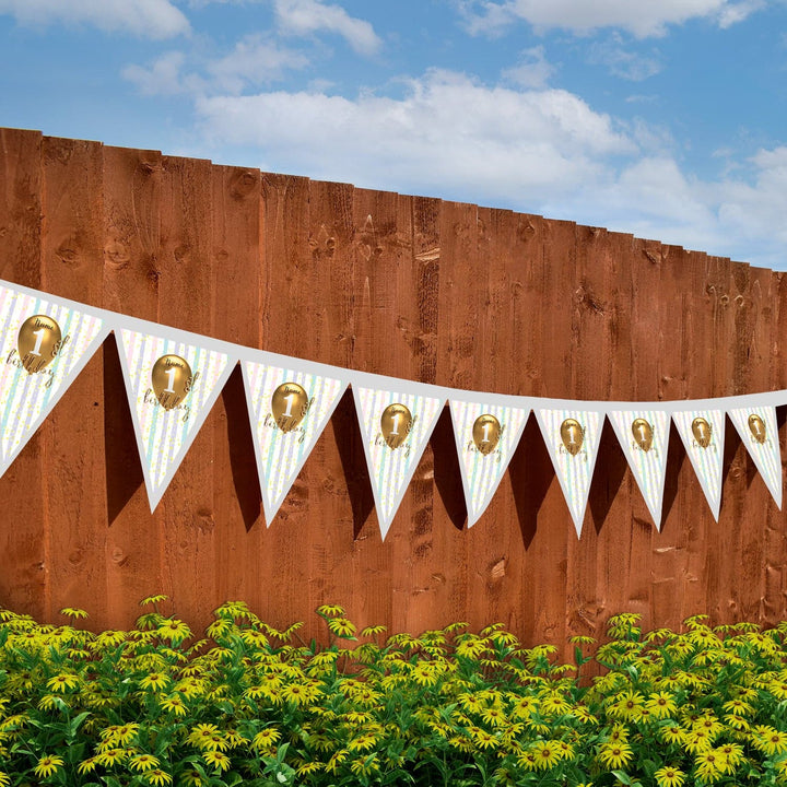 Personalised First Birthday - 3m Fabric Photo Bunting 