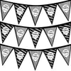 Personalised Birthday Silver Printed Glitter - 3m Fabric Photo Bunting