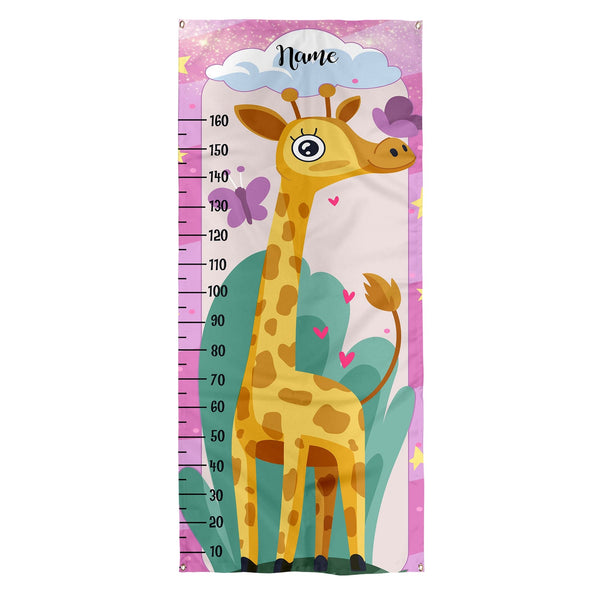 Personalised Text - Giraffe Height Chart - Door Banner Media 1 of 2