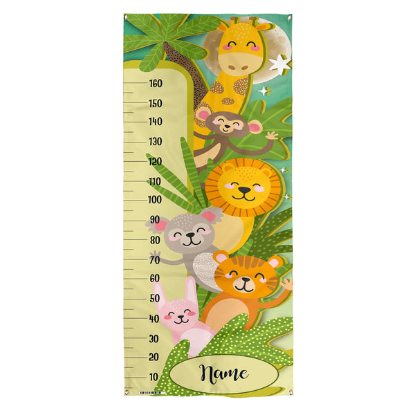 Personalised Text - Jungle Height Chart - Door Banner