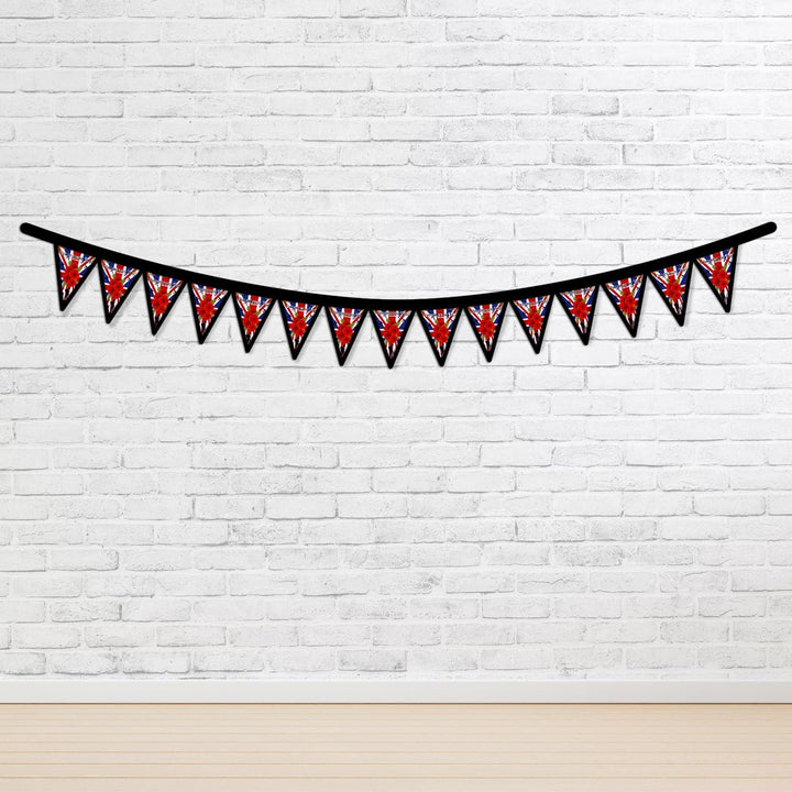 Remembrance Day - Gold Flag Edge - 3m Fabric Bunting 