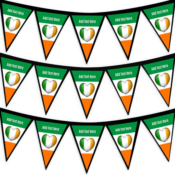 Personalised Ireland Flag - 3m Fabric Bunting