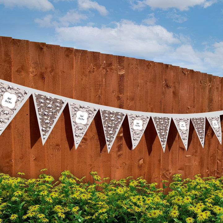 Personalised Dinosaur - Beige - 3m Fabric Bunting