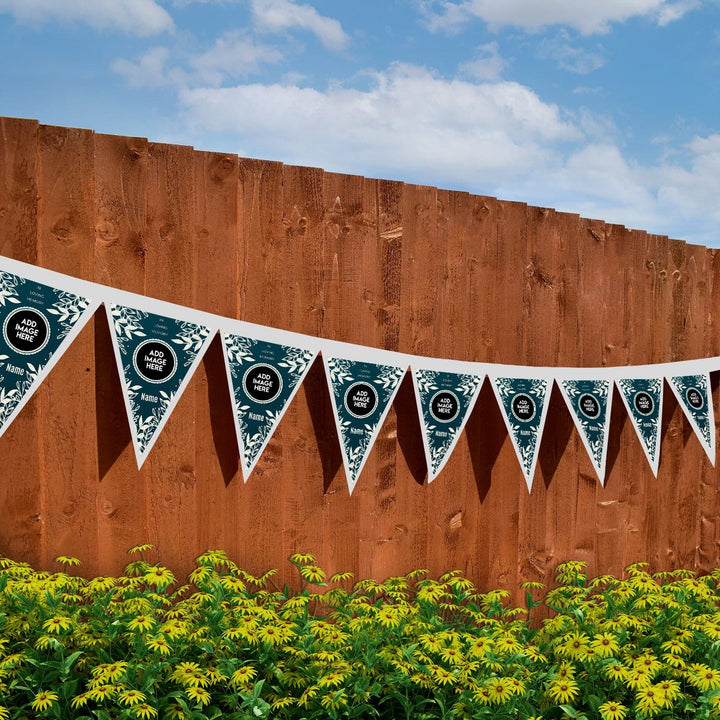 Personalised In Loving Memory - Floral Edge - 3m Fabric Bunting