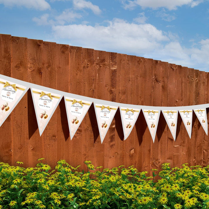 Personalised Pearl Anniversary - 3m Fabric Bunting