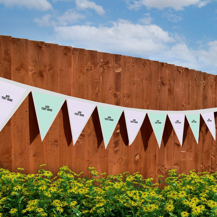 Personalised Purple and Green - 3m Fabric Bunting