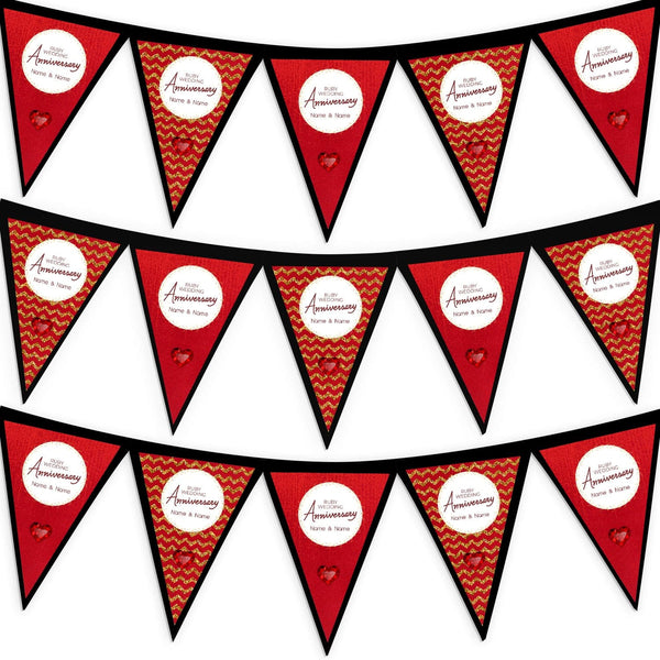 Ruby Anniversary - 3m Fabric Bunting