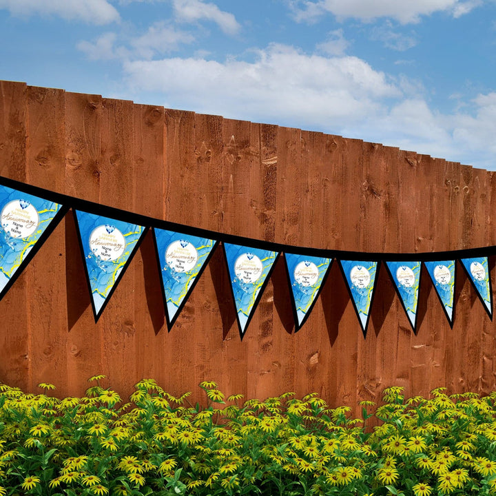 Personalised Sapphire Anniversary - 3m Fabric Bunting