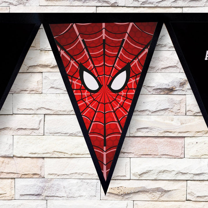 Personalised Spider Boy - 3m Fabric Bunting