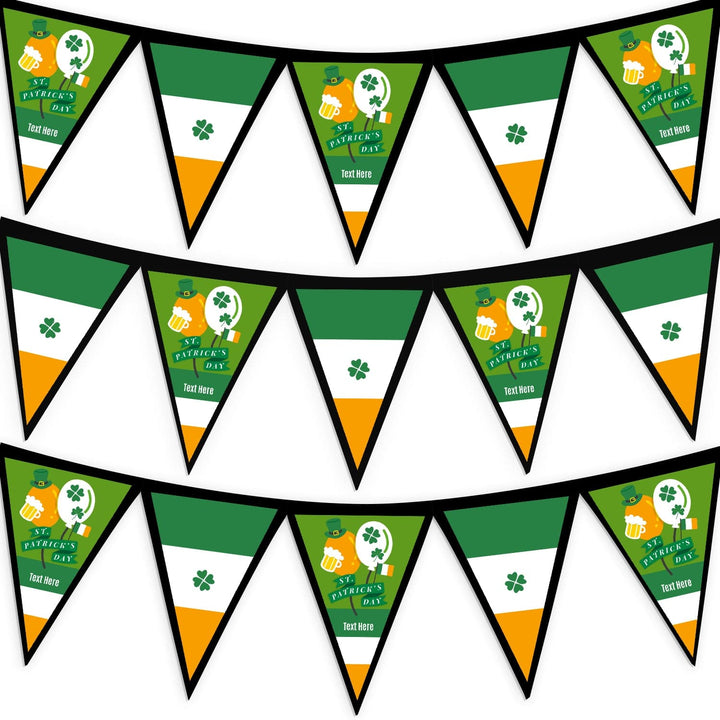 Personalised St Patrick's Day Flag - 3m Fabric Bunting