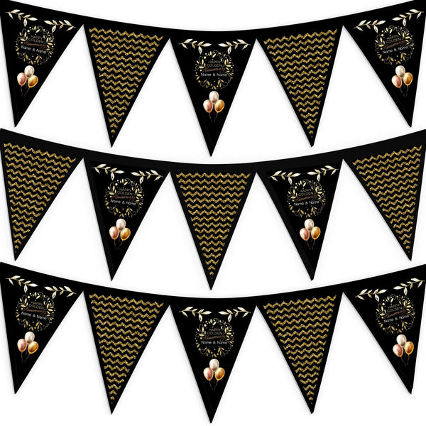 Personalised Golden Anniversary - 3m Fabric Bunting