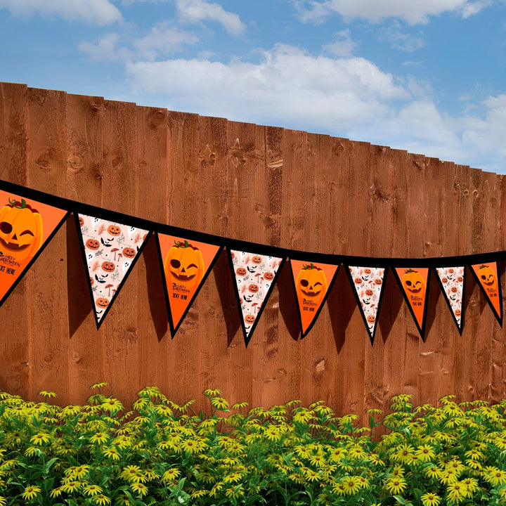 Personalised Halloween Pumpkin - 3m Fabric Bunting 