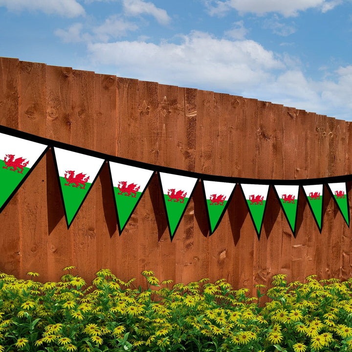 Personalised Welsh Flag - 3m Fabric Photo Bunting 