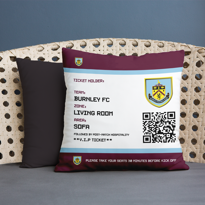 Burnley FC - Football Ticket 45cm Cushion - Officially Licenced