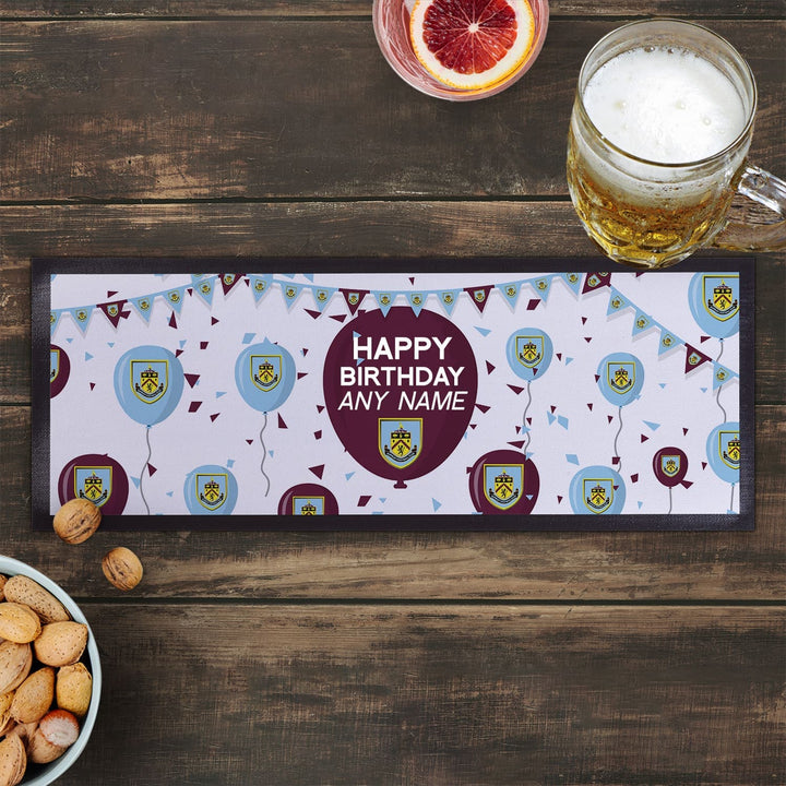 Burnley FC - Balloons Personalised Bar Runner - Officially Licenced