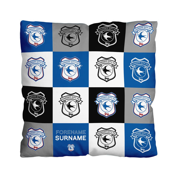 Cardiff City FC Personalised Cushion