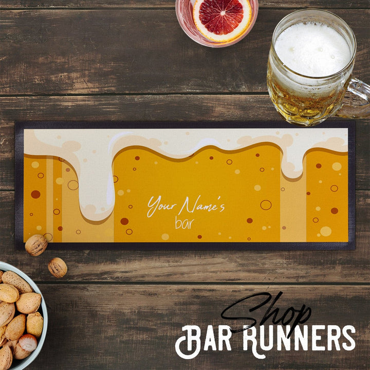 Personalised Bar Runner - Cartoon Beer 4