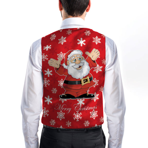 Cartoon Santa Red - Novelty Costume Fancy Dress Waistcoat ( 4 sizes available )