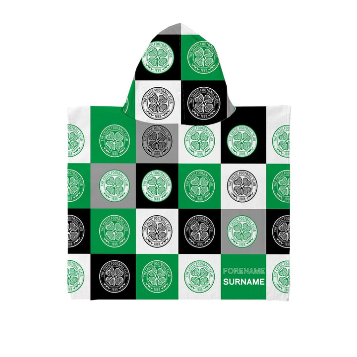 Celtic FC - Chequered Kids Hooded Towel - Officially Licenced