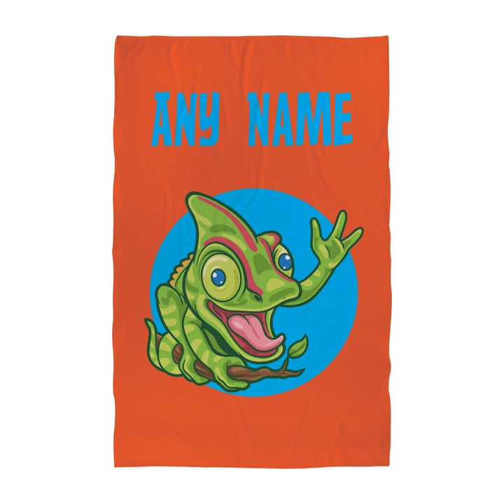 Personalised Beach Towel - Chameleon