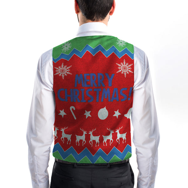 Cheesy Christmas Jumper - Novelty Costume Fancy Dress Waistcoat ( 4 sizes available )