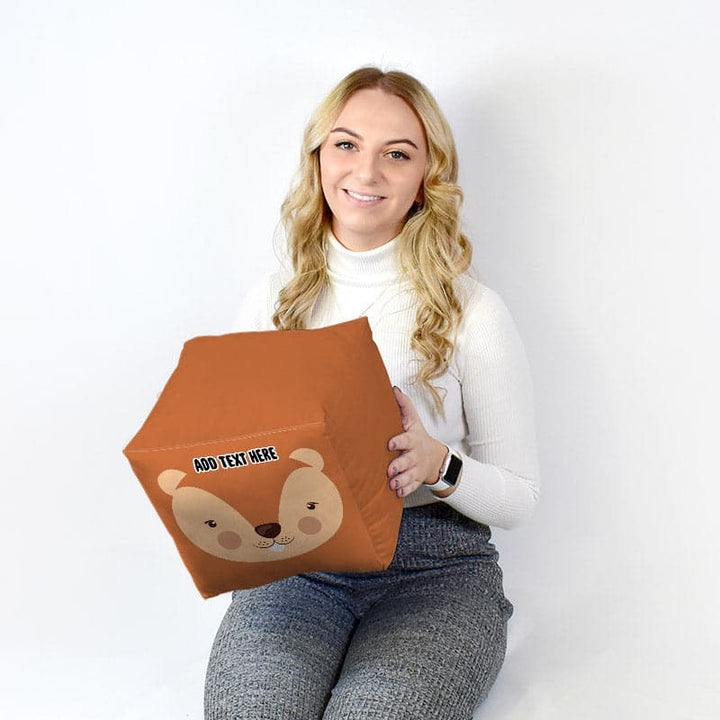 Personalised Hamster Photo Cube Cushion - Two Sizes