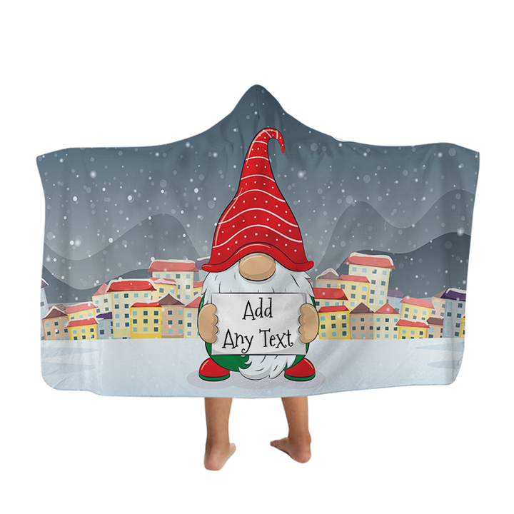 Christmas Gnome - Hooded Blanket - Kids