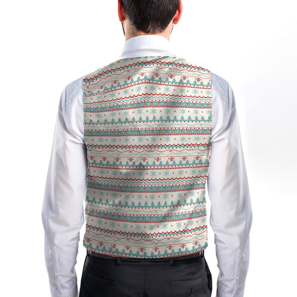 Christmas Elements Pattern - Novelty Costume Fancy Dress Waistcoat ( 4 sizes available )