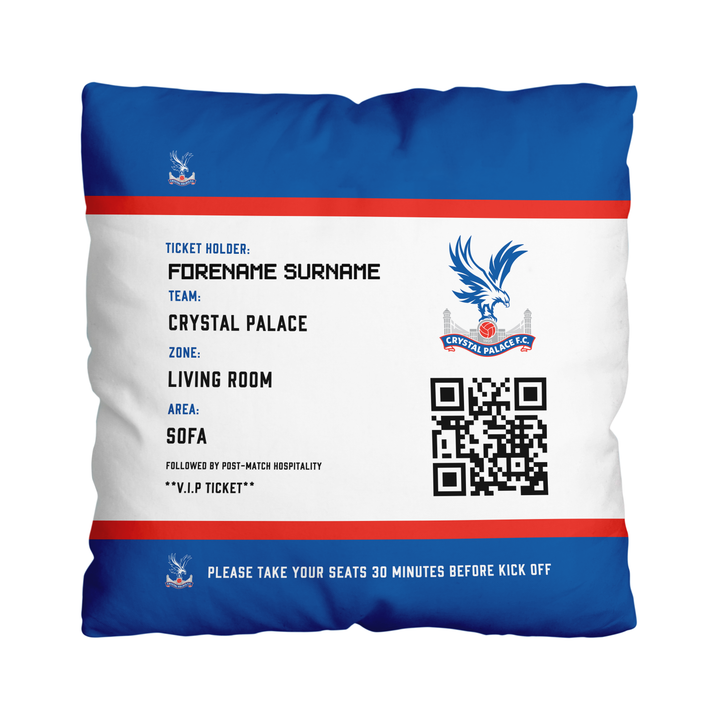 Crystal Palace FC - Football Ticket 45cm Cushion - Officially Licenced