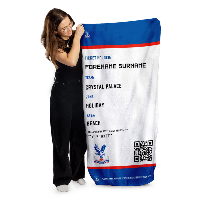 Personalised Crystal Palace Beach Towel