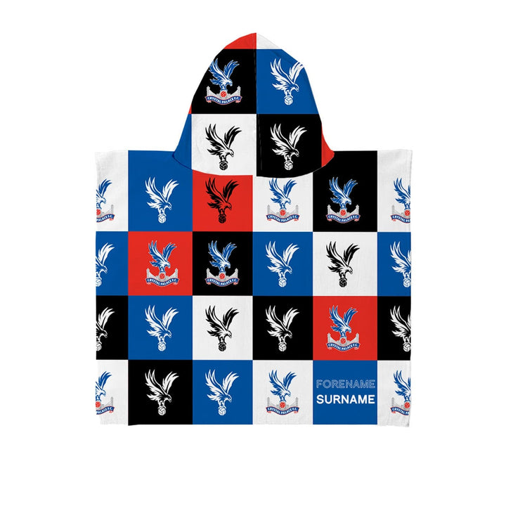 Crystal Palace FC - Chequered Kids Hooded Towel - Officially Licenced