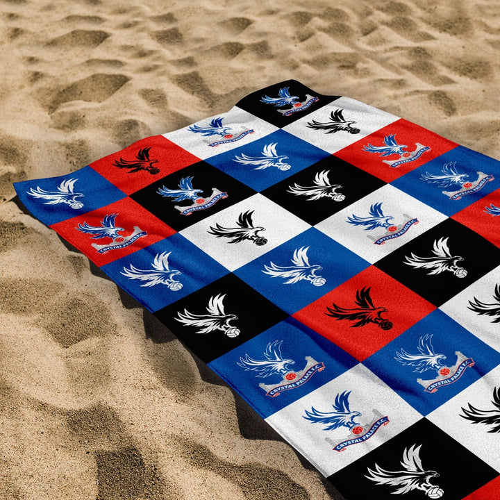 Crystal Palace FC Chequered - Personalised Beach Towel