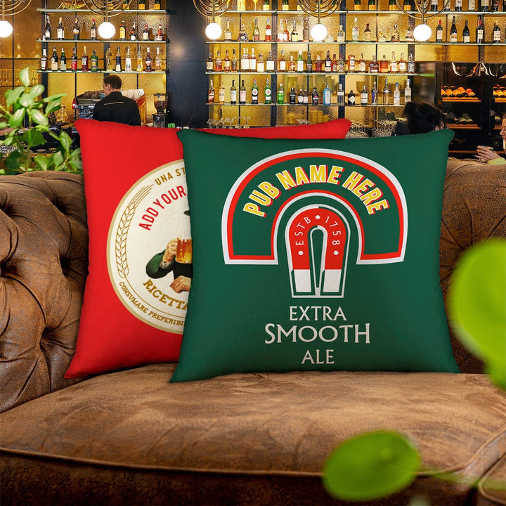 Beer Brand Inspired - Extra Smooth Ale - 45cm or 61cm Showerproof Outdoor Pub Cushion