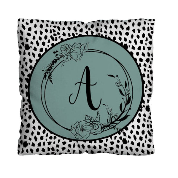 Abstract Black Spot Initial Design - 45cm Cushion