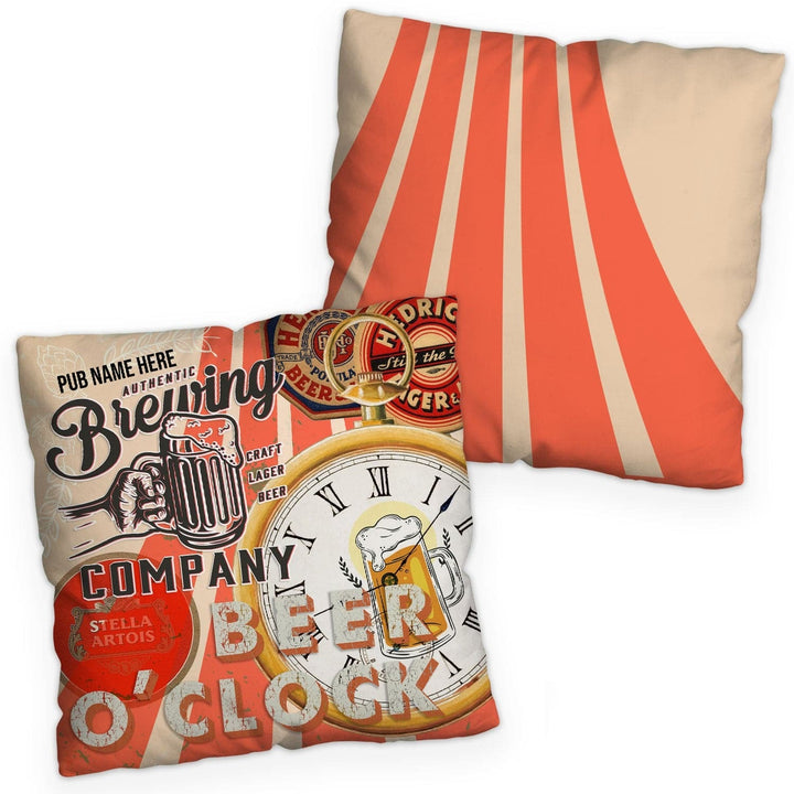 Beer O'clock - 45cm or 61cm Showerproof Outdoor Pub Cushion