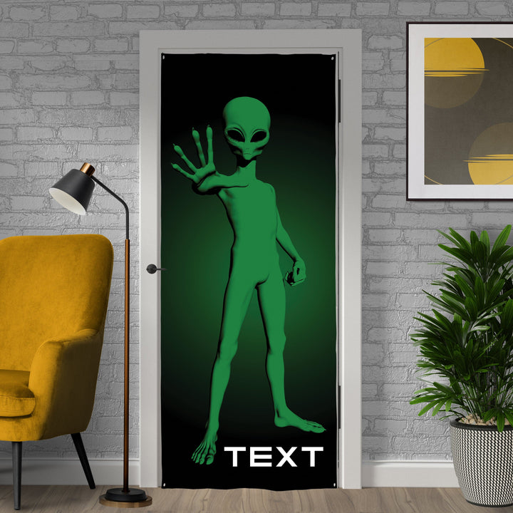 Personalised Text - Alien - Halloween Door Banner