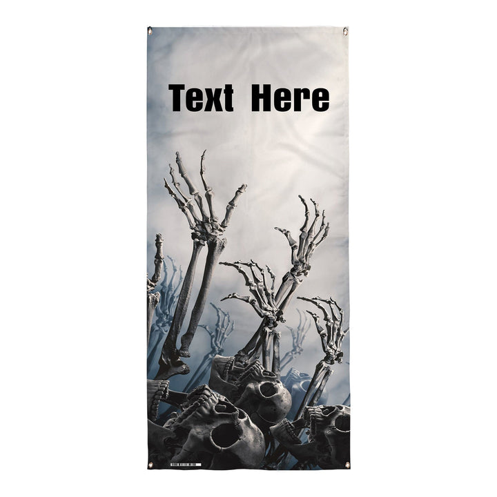 Personalised Text - Skulls - Halloween Door Banner