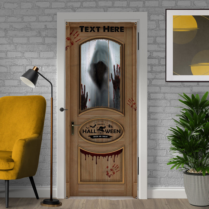 Personalised Text - Demon Door - Halloween Door Banner