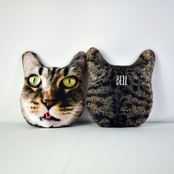 Pet Face Cushion - Tabby Fur