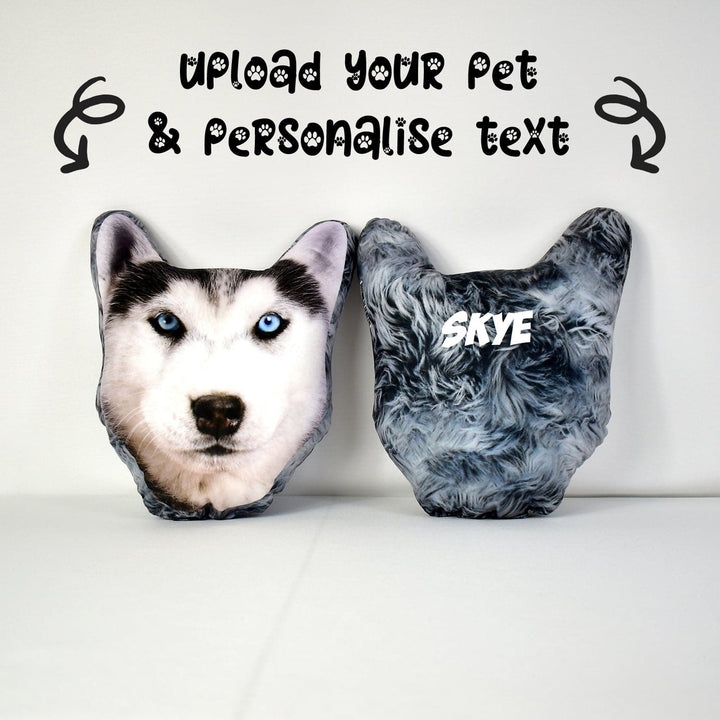 Pet Face Cushion - Grey Fur